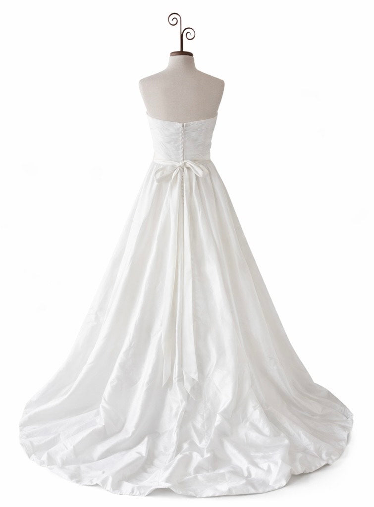 Mori Lee Strapless A-Line Wedding Dress with Beaded Waist - Size 14-16
