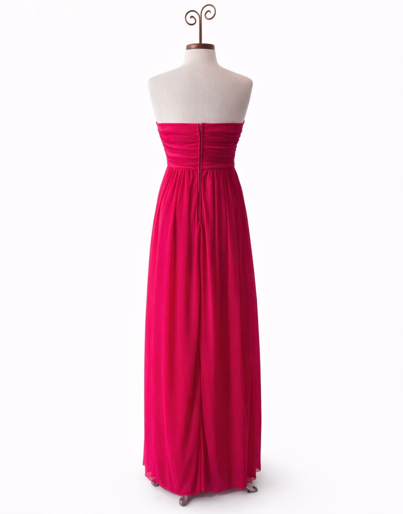 Jodi Kristopher Strapless Chiffon Prom Dress – Hot Pink (Size 13)