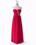 Jodi Kristopher Strapless Chiffon Prom Dress – Hot Pink (Size 13)